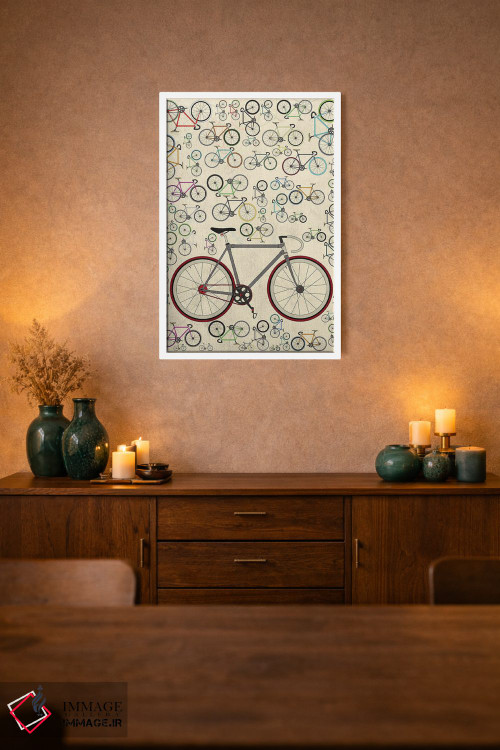 تابلو مینیمال دوچرخه های فیکسی اثر وایات ۹ - D1W