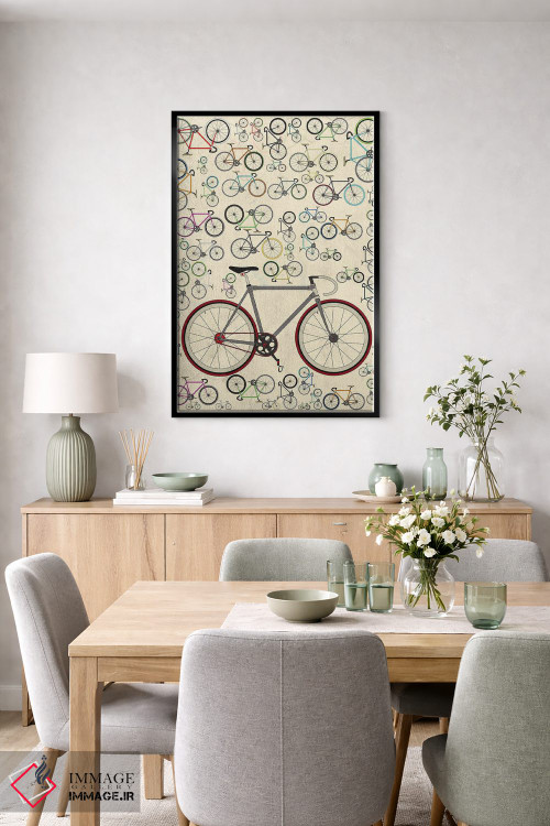 تابلو مینیمال دوچرخه های فیکسی اثر وایات ۹ - D5B