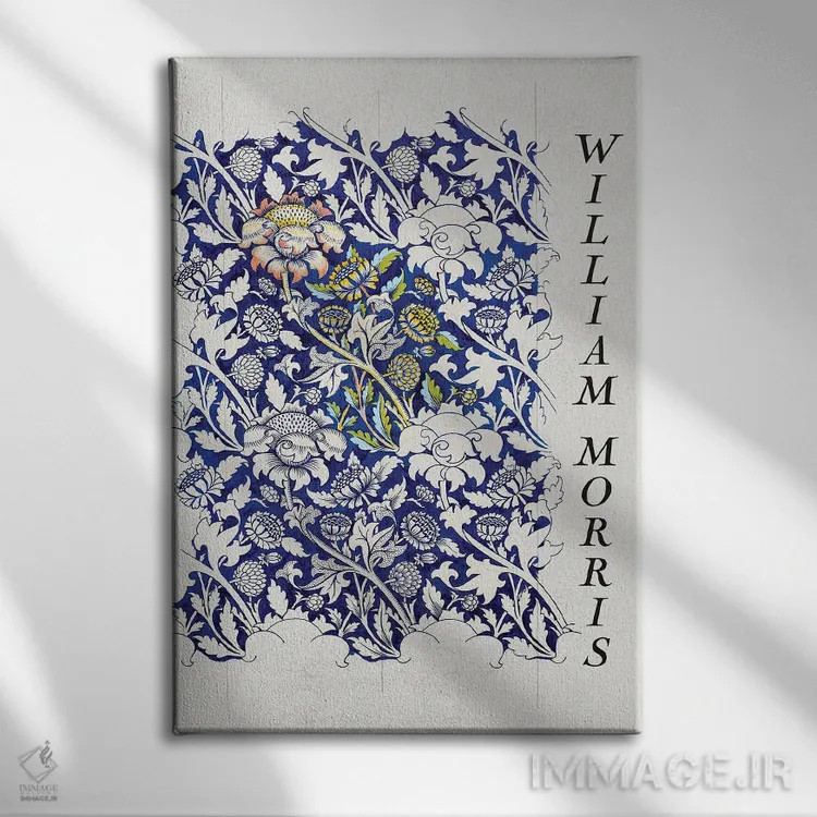 تابلو مینیمال وی اثر ویلیام موریس - نمای روبهرو روی دیوار