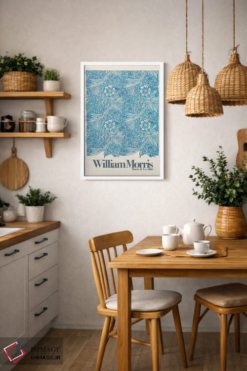 تابلو مینیمال باغ بابونه اثر ویلیام موریس - D2W