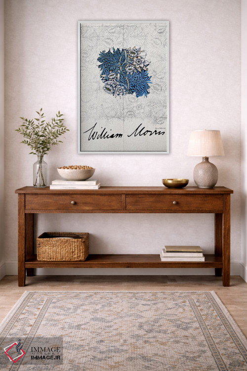 تابلو مینیمال لاله و بید اثر ویلیام موریس - D3W