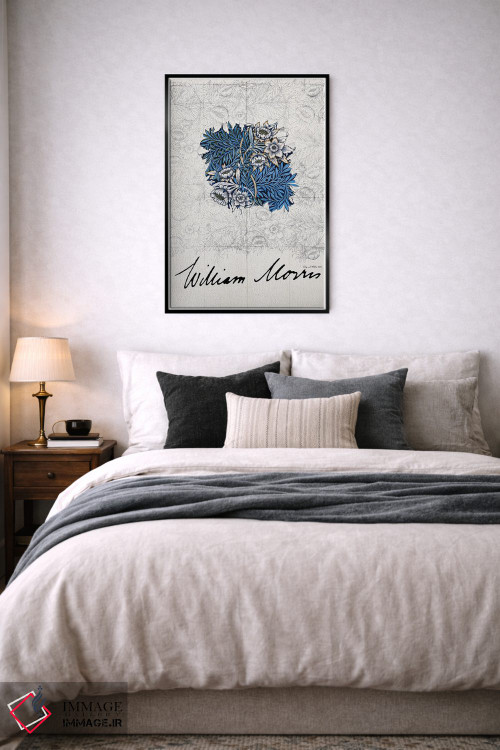 تابلو مینیمال لاله و بید اثر ویلیام موریس - D6B