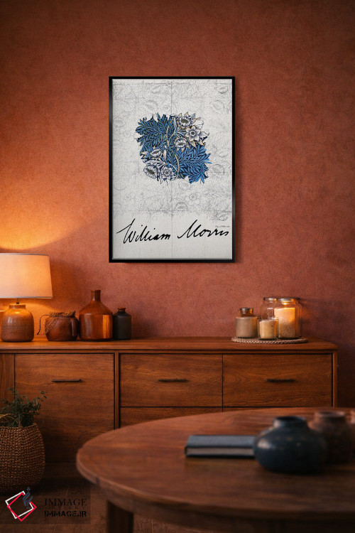 تابلو مینیمال لاله و بید اثر ویلیام موریس - D5B