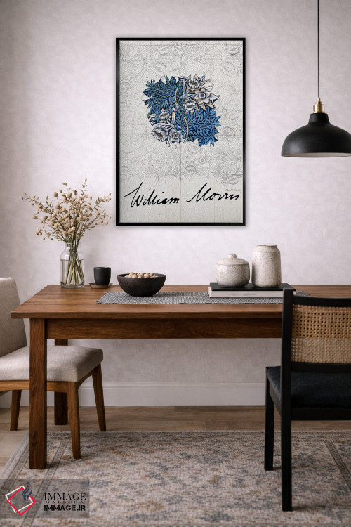 تابلو مینیمال لاله و بید اثر ویلیام موریس - D4B