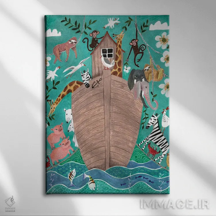 تابلو دکوراتیو کمان نوح اثر کارولین بونه مولر - نمای روبهرو روی دیوار