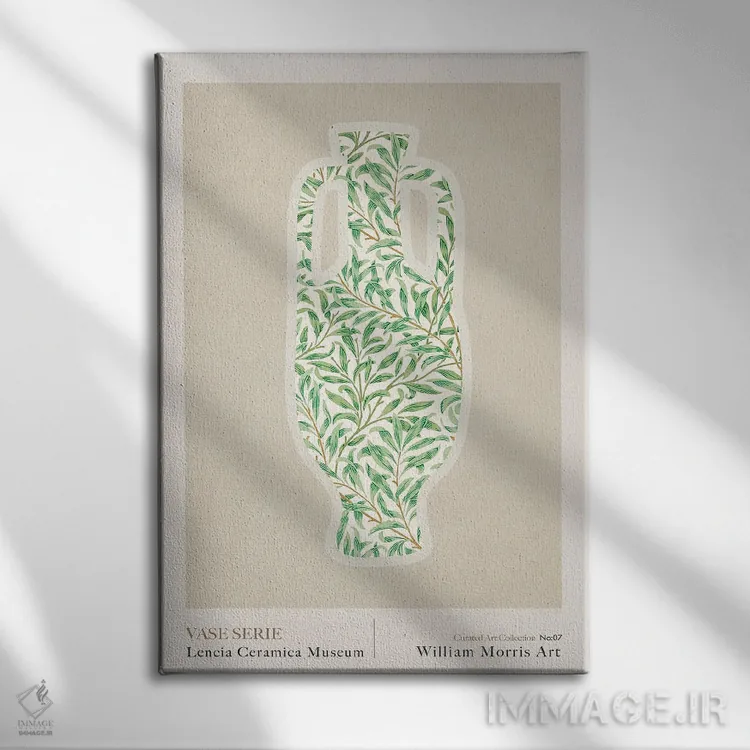 تابلو مدرن ویلیام موریس یونانی ۷ اثر امـل تونابویلو - نمای روبهرو روی دیوار