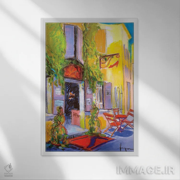 تابلو دکوراتیو کفش یاقوتی اثر دوروتی فاگان - نمای قابدار سفید