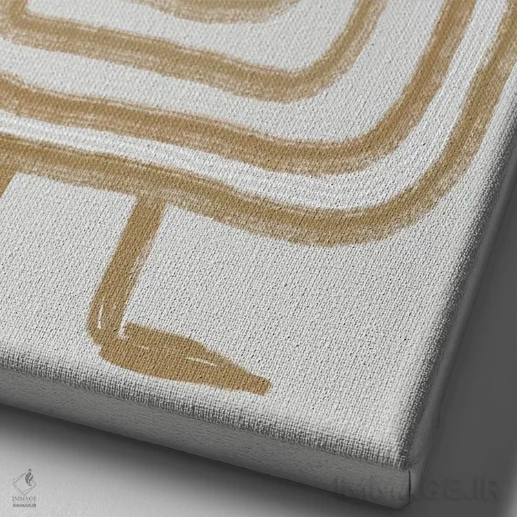 تابلو مینیمال دی تایت کمپیس اثر گابریلا روبرگ - نمای نزدیک بافت بوم