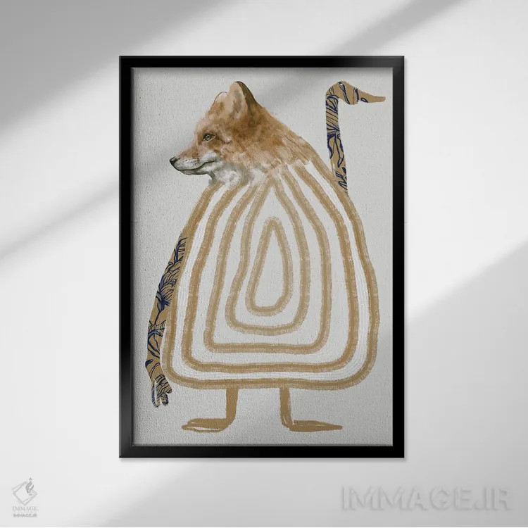 تابلو مینیمال دی تایت کمپیس اثر گابریلا روبرگ - نمای قابدار مشکی