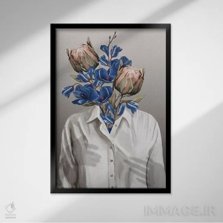 تابلو مینیمال اشتیاق ناشناخته ۲ اثر گابریلا روبرگ - نمای قابدار مشکی