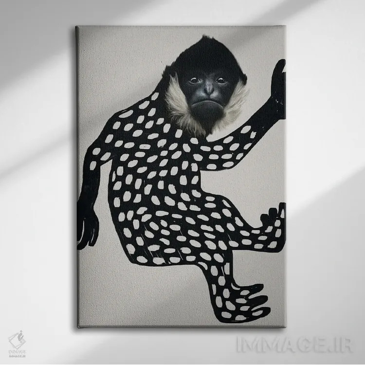 تابلو مینیمال شورش ۲ اثر گابریلا روبرگ - نمای روبهرو روی دیوار