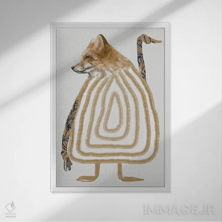 تابلو مینیمال دی تایت کمپیس اثر گابریلا روبرگ - نمای قابدار سفید