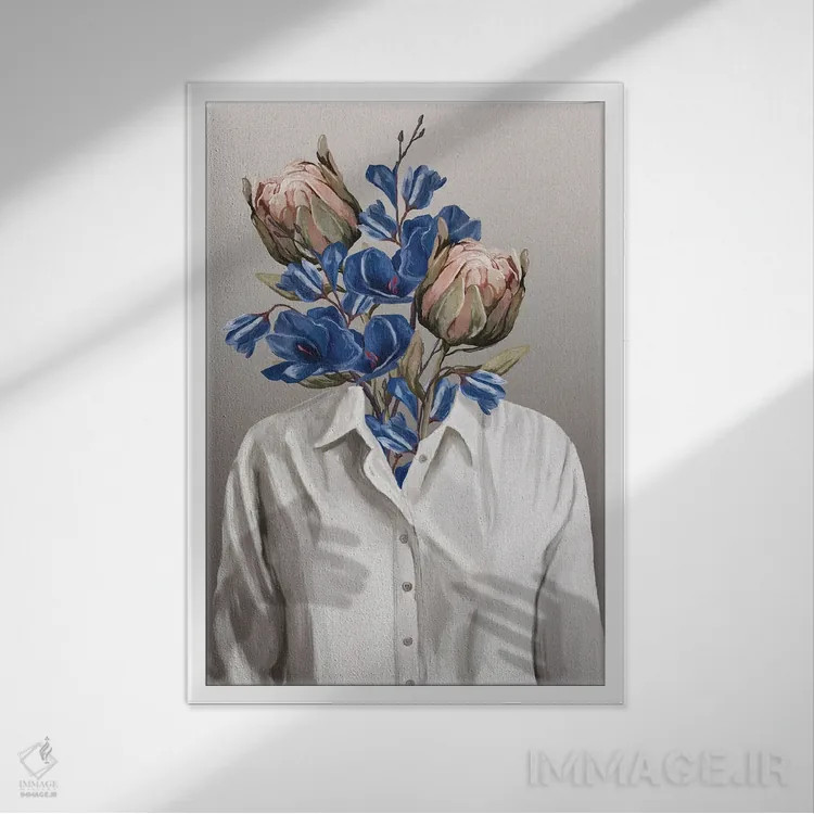 تابلو مینیمال اشتیاق ناشناخته ۲ اثر گابریلا روبرگ - نمای قابدار سفید