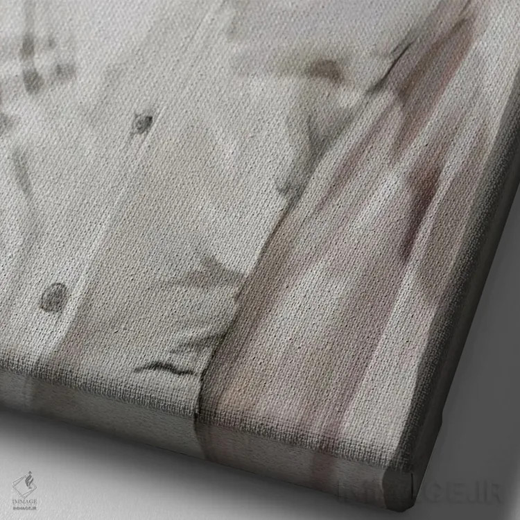 تابلو مینیمال اشتیاق ناشناخته ۱ اثر گابریلا روبرگ - نمای نزدیک بافت بوم