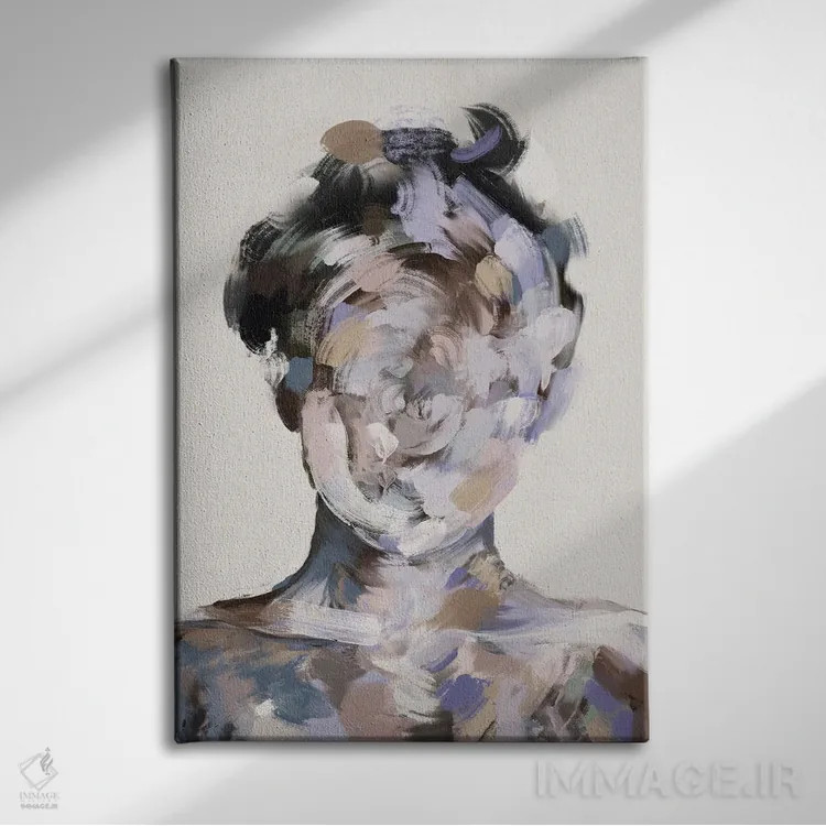 تابلو مینیمال پرتره ۳ اثر گابریلا روبرگ - نمای روبهرو روی دیوار