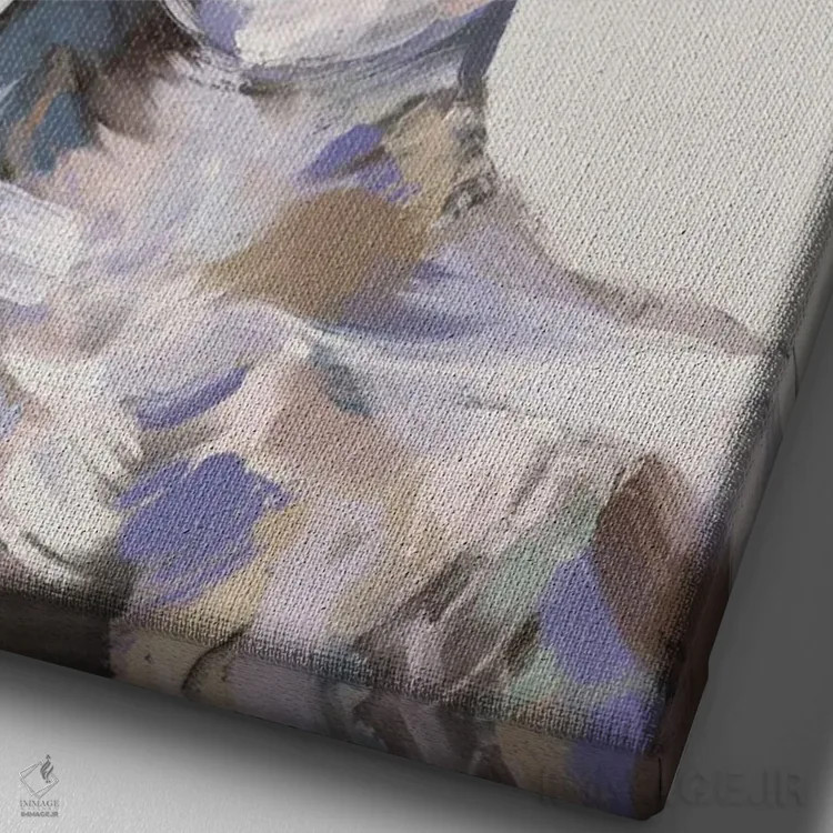 تابلو مینیمال پرتره ۳ اثر گابریلا روبرگ - نمای نزدیک بافت بوم