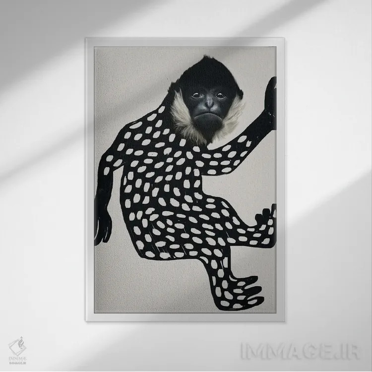 تابلو مینیمال شورش ۲ اثر گابریلا روبرگ - نمای قابدار سفید