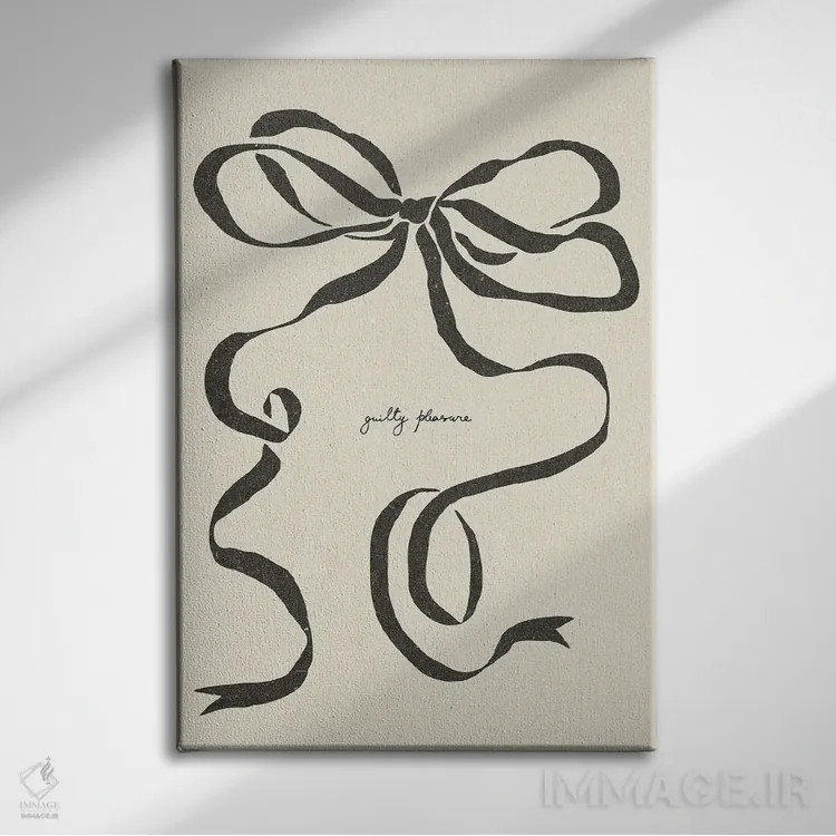 تابلو مینیمال کمان ۱ اثر ان کی تی ان - نمای روبهرو روی دیوار