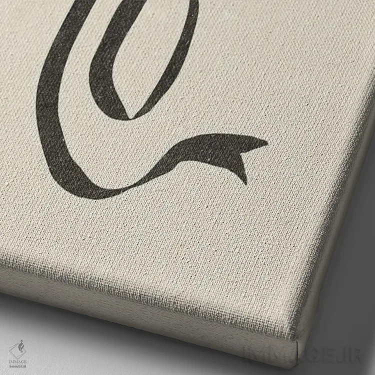 تابلو مینیمال کمان ۱ اثر ان کی تی ان - نمای نزدیک بافت بوم