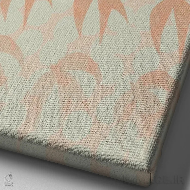 تابلو مینیمال ترکیب انتزاعی اثر ان کی تی ان - نمای نزدیک بافت بوم