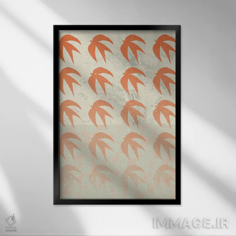 تابلو مینیمال ترکیب انتزاعی اثر ان کی تی ان - نمای قابدار مشکی