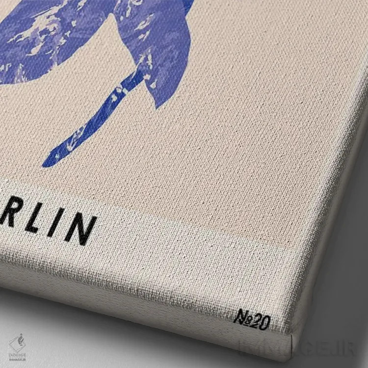 تابلو مینیمال بازار گل برلین اثر ان کی تی ان - نمای نزدیک بافت بوم