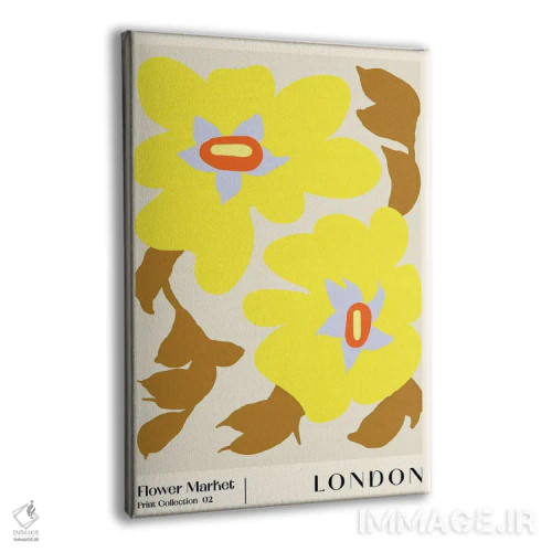 تابلو مینیمال بازار گل لندن ۱ اثر ان کی تی ان - نمای پرسپکتیو محصول