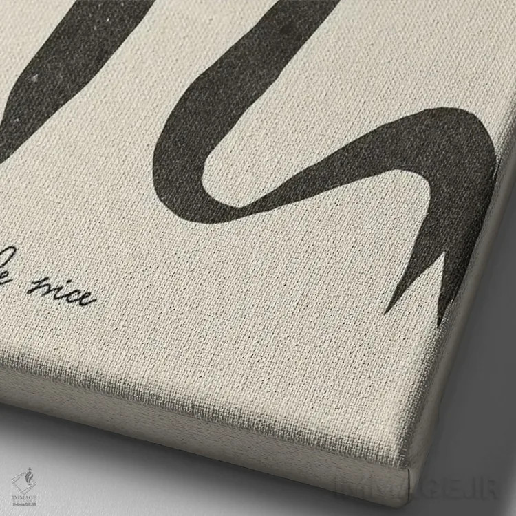 تابلو مینیمال کمان ۲ اثر ان کی تی ان - نمای نزدیک بافت بوم