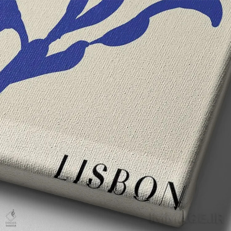 تابلو مینیمال بازار گل لیسبون اثر ان کی تی ان - نمای نزدیک بافت بوم