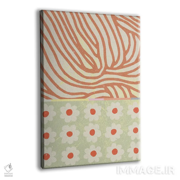 تابلو انتزاعی ترکیب گل ها II اثر ان کی تی ان - نمای پرسپکتیو محصول