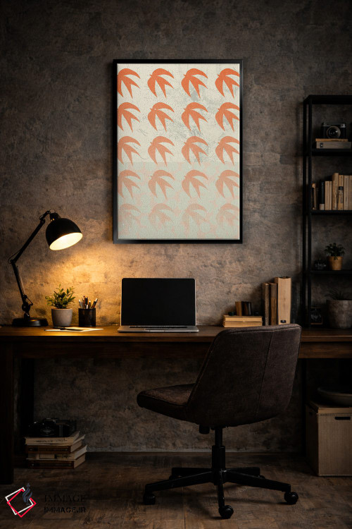 تابلو مینیمال ترکیب انتزاعی اثر ان کی تی ان - D6B