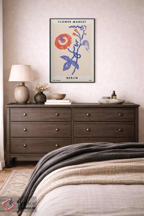 تابلو مینیمال بازار گل برلین اثر ان کی تی ان - D3B