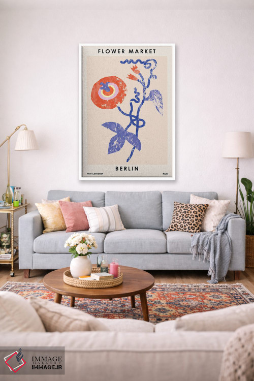 تابلو مینیمال بازار گل برلین اثر ان کی تی ان - D1W