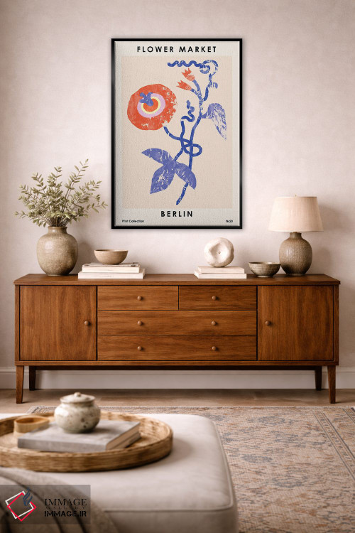 تابلو مینیمال بازار گل برلین اثر ان کی تی ان - D2B