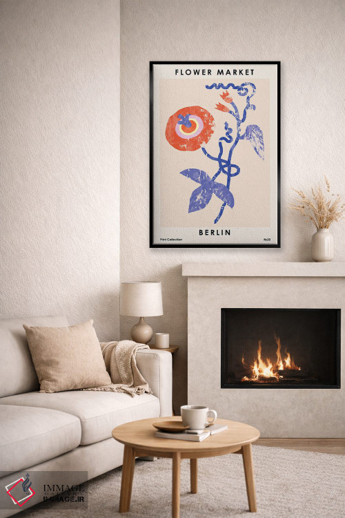تابلو مینیمال بازار گل برلین اثر ان کی تی ان - D6B