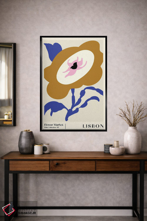 تابلو مینیمال بازار گل لیسبون اثر ان کی تی ان - D1B