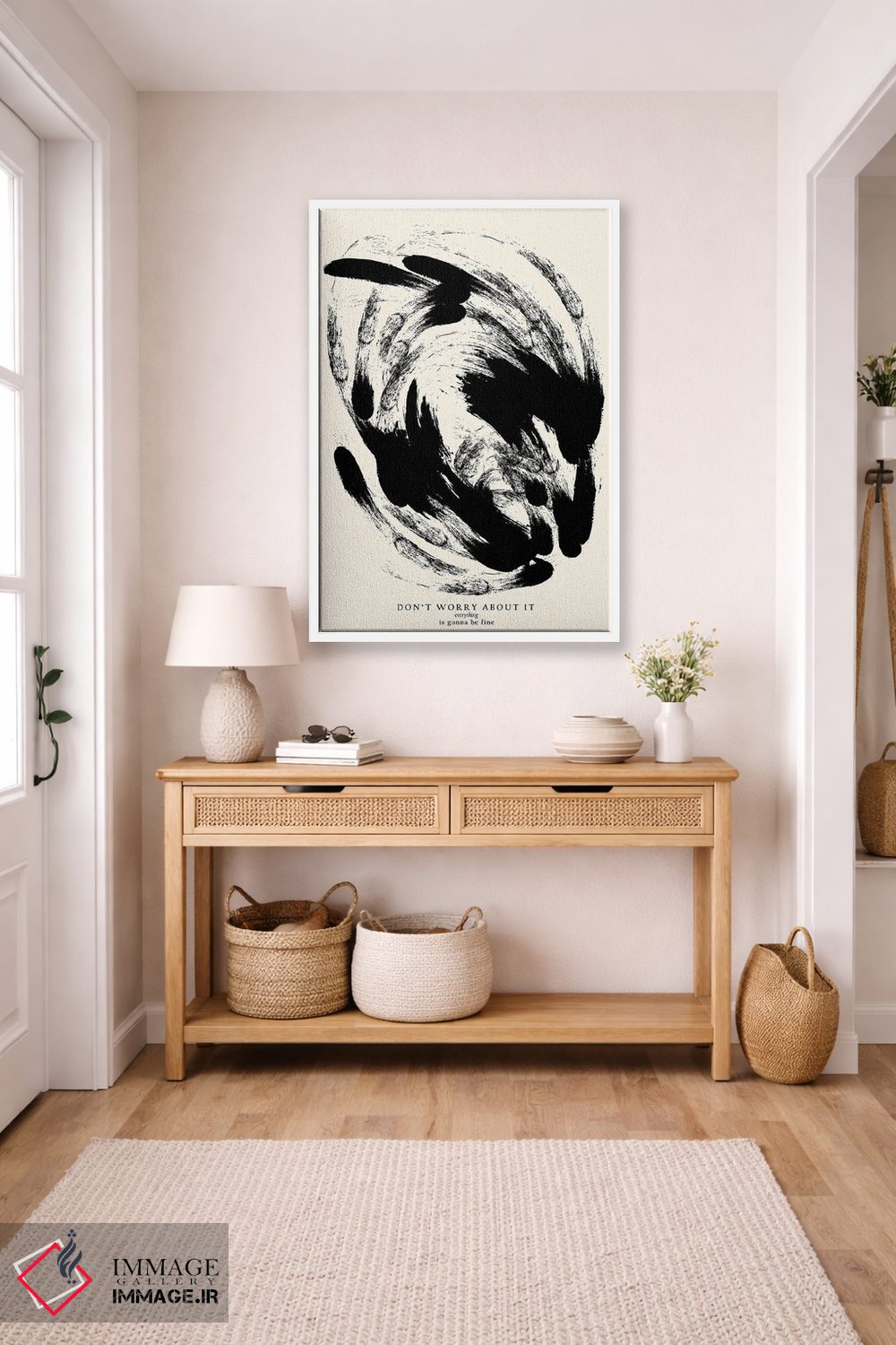 تابلو مینیمال همه چیز خوب خواهد شد اثر ان کی تی ان - D5W