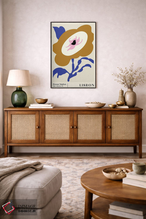 تابلو مینیمال بازار گل لیسبون اثر ان کی تی ان - D3B