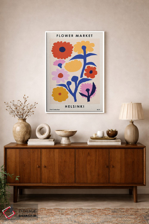تابلو مینیمال بازار گل هلسینکی اثر ان کی تی ان - D1W