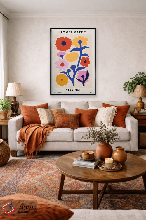 تابلو مینیمال بازار گل هلسینکی اثر ان کی تی ان - D2B