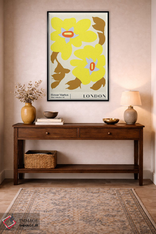 تابلو مینیمال بازار گل لندن ۱ اثر ان کی تی ان - D3B