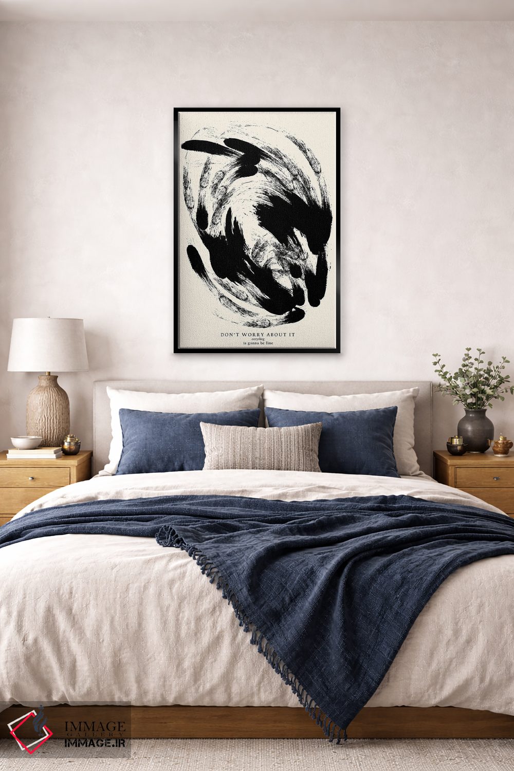 تابلو مینیمال همه چیز خوب خواهد شد اثر ان کی تی ان - D6B