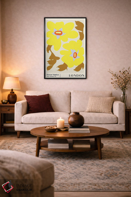 تابلو مینیمال بازار گل لندن ۱ اثر ان کی تی ان - D4B