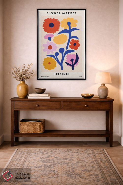 تابلو مینیمال بازار گل هلسینکی اثر ان کی تی ان - D3B