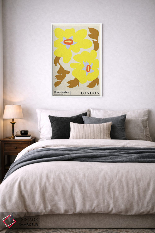 تابلو مینیمال بازار گل لندن ۱ اثر ان کی تی ان - D5W