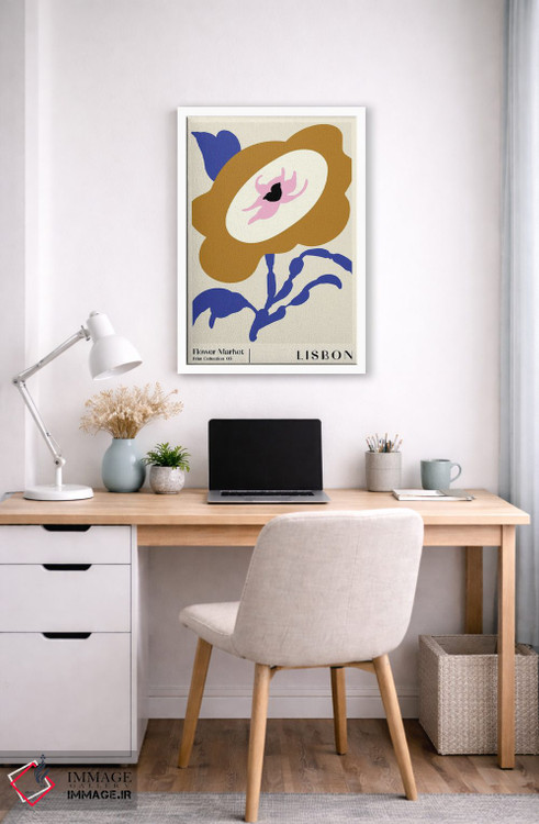 تابلو مینیمال بازار گل لیسبون اثر ان کی تی ان - D6W