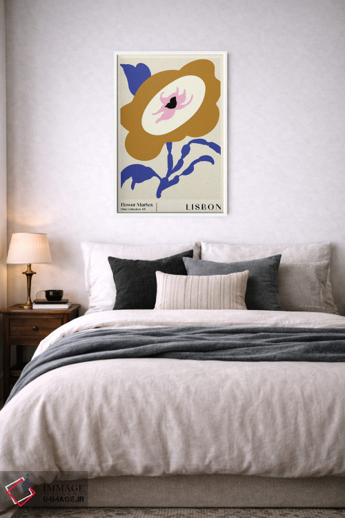 تابلو مینیمال بازار گل لیسبون اثر ان کی تی ان - D5W