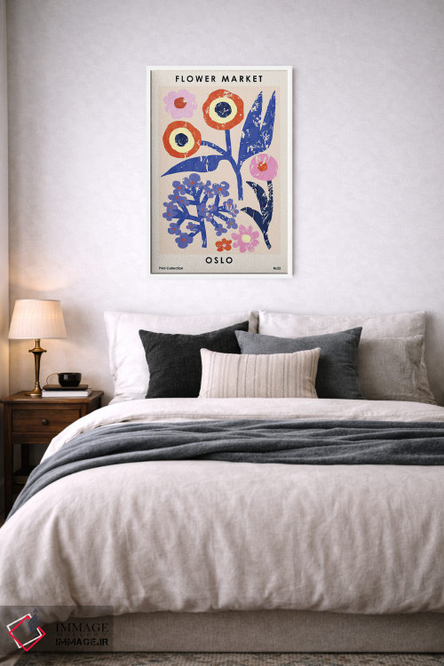 تابلو مینیمال بازار گل اسلو اثر ان کی تی ان - D4W