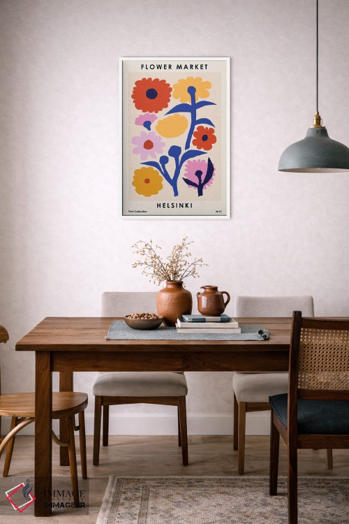 تابلو مینیمال بازار گل هلسینکی اثر ان کی تی ان - D4W