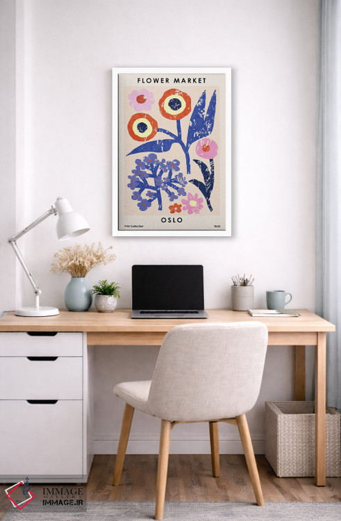 تابلو مینیمال بازار گل اسلو اثر ان کی تی ان - D5W